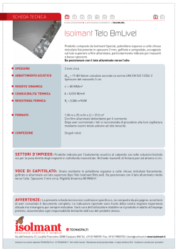Scheda tecnica fornitore