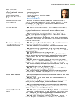 1 Gianluca Valenti. Curriculum Vit&aelig;