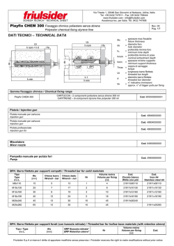 Scheda tecnica fornitore