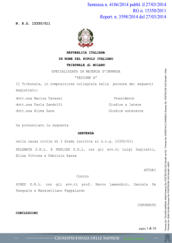 scarica la sentenza - Giurisprudenza delle imprese