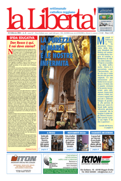 LA PUREZZA DI MARIA E LE NOSTRE INFERMIT&Agrave;