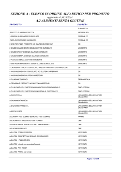 Elenco in ordine alfabetico per nome prodotto
