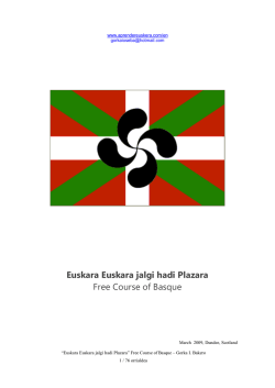 Course of Basque - Curso de Euskera