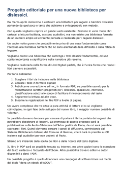 Progetto editoriale per una nuova biblioteca per ragazzi