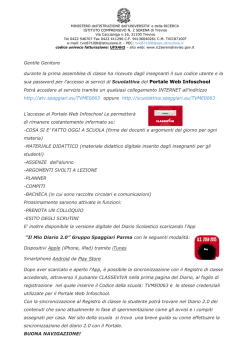 comunicazione PORTALE E DIARIO alle famiglie