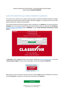 Guida per genitori - ISTITUTO COMPRENSIVO STATALE di PONTE