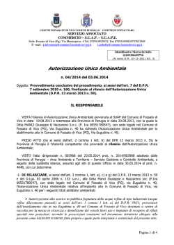 Autorizzazione Unica Ambientale