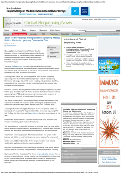Italian Team Validates Preimplantation Screening Method Behind