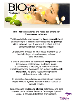 Scarica nuovo catalogo Bio Thai