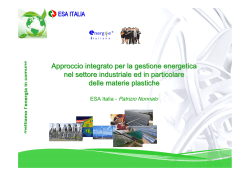 Approccio integrato per la gestione energetica nel settore