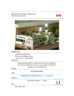 IT - ESECUTIVO 1&deg; LOTTO - Provincia Autonoma di Bolzano