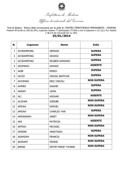Prefettura di Modena - Rete CTP - Centro Territoriale Permanente