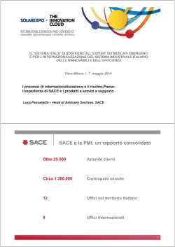 SACE e le PMI: un rapporto consolidato