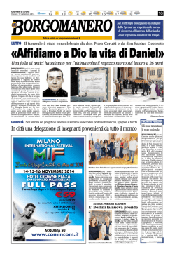 Giornale di Arona - Route Nazionale 2014