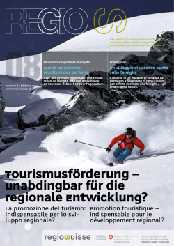 Tourismusf&ouml;rderung &ndash; unabdingbar f&uuml;r die regionale