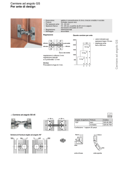 Cerniere ad angolo GS Per ante di design Cerniere ad