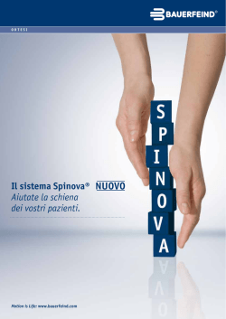 Il sistema Spinova&reg; Aiutate la schiena dei vostri pazienti.