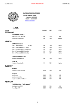 piedmont veneto tuscany abruzzo - East Coast Distributing Company