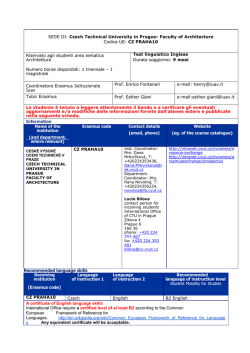 CZ PRAHA10 Riservato agli studenti area temati