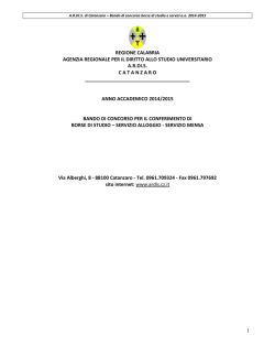 Bando - ARDIS di Catanzaro