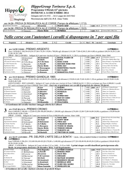 Programma - Ippodromo Vinovo