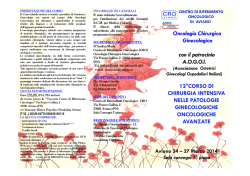 Oncologia Chirurgica Ginecologica con il patrocinio A.O.G.O.I. 12