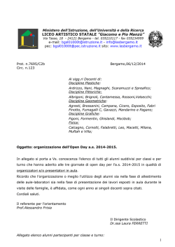 Docenti e studenti organizzatori e presentatori Open Day