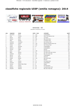 classifiche regionale UISP (emilia romagna): 2014