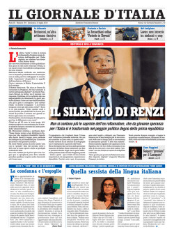 IL SILENZIO DI RENZI