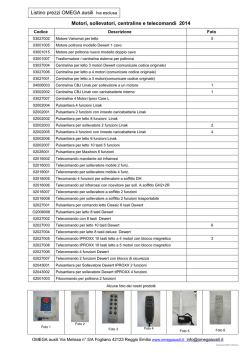 Listino Ricambi Sollevatori e Letti