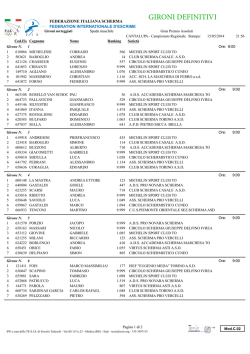 GIRONI DEFINITIVI - FIS - Comitato Regionale Piemonte