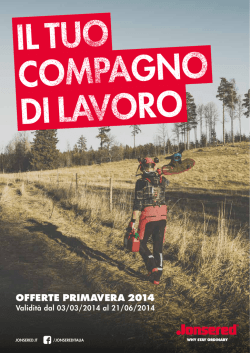OFFERTE PRIMAVERA 2014