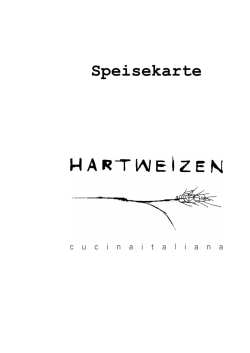 Speisekarte - Hartweizen