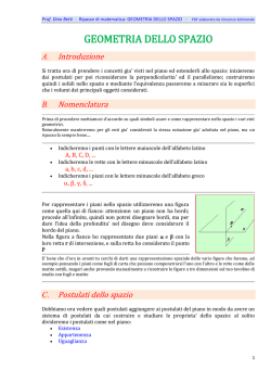 GEOMETRIA DELLO SPAZIO - RIPasso di MATematica