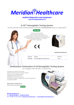 D-10&trade; Hemoglobin Testing System