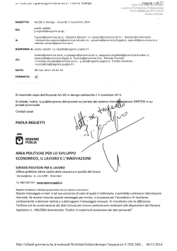 cc: PAOLA RIGLIETTI REGIONE AREA POLITICHE