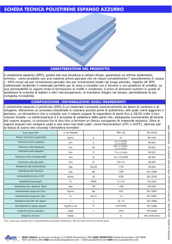 scheda tecnica polistirene espanso azzurro