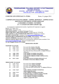 Camp. Ita. Libero Coppie Art. e Danza Solo Dance D.N. cat. J/S 22