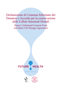 Dichiarazione di Consenso Informato del Donatore e