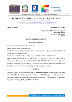 Bando Alunni Progetto C5 FSEPAC POR Campania 2013-145