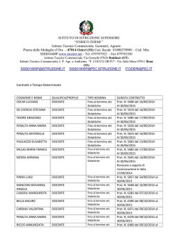 Contratti a tempo determinato A. S. 2014-2015