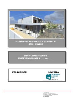 Disciplinare Tecnico - Giordano Lorenzo E Figli S.R.L.