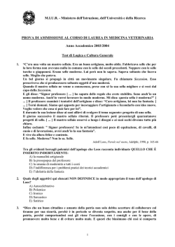 2003/2004 - Universit&agrave; degli Studi di Parma