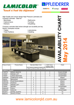 May 2014 - Lamicolor QLD