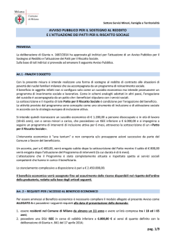 AVVISO PATTO INCLUSIONE