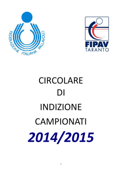 circolare indizione campionati 2014-2015
