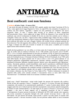 Beni confiscati: cos&igrave; non funziona