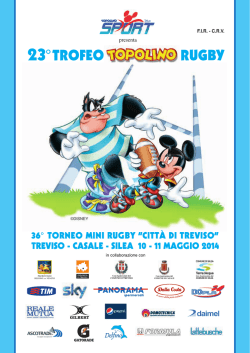 36&deg; torneo mini rugby &ldquo;citt&agrave; di treviso&rdquo;