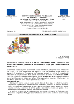 circolare interna - Istituto Comprensivo Pomigliano &ldquo; G. FALCONE