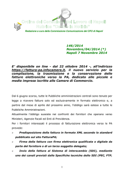N&deg; 146/2014 - Ordine CDL Napoli